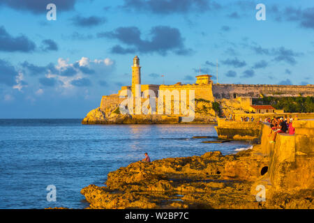 Cuba, La Havane, Castillo del Morro (Castillo de los Tres Reyes del Morro) Banque D'Images