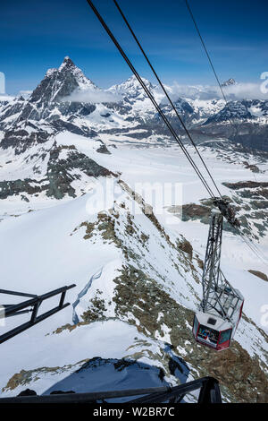 Funiculaire de Klein Matterhorn, Zermatt Matterhorn &, Valais, Suisse Banque D'Images