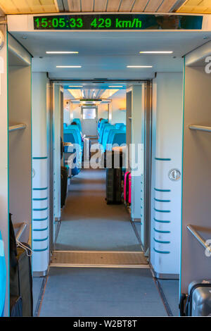 La Chine, Shanghai, Pudong District, Maglev Train à Shanghai Pudong Airport Banque D'Images