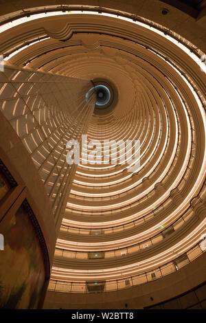 Atrium dans le Grand Hyatt, Pudong, Shanghai, Chine Banque D'Images