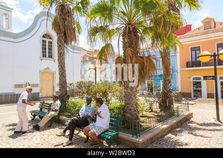 Square, Mindelo Sao Vicente, Cap Vert Banque D'Images