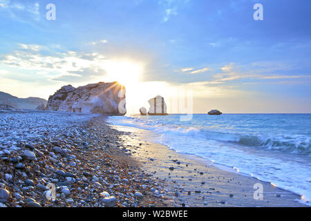 Rocher d'Aphrodite, Paphos, Chypre, Méditerranée orientale Banque D'Images