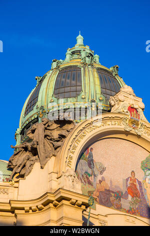 La Maison Municipale, Prague, République Tchèque Banque D'Images