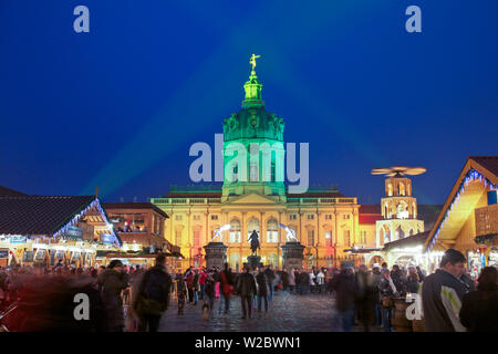 Marché de Noël, le château de Charlottenburg, Berlin, Allemagne, Europe. Banque D'Images