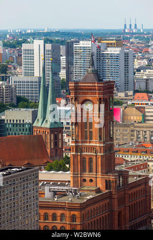 Rotes Rathaus (hôtel de ville rouge), Mitte, Berlin, Allemagne Banque D'Images