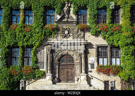 Place du marché, Quedlinburg, UNESCO World Heritage Site, Harz, Saxe-Anhalt, Allemagne Banque D'Images