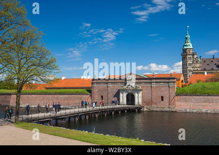 Le Danemark, la Nouvelle-Zélande, Helsingor, le Château de Kronborg, également connu sous le nom de Château d'Elseneur, Hamlet de Shakespeare Banque D'Images