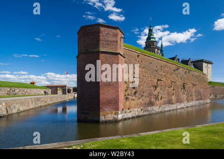 Le Danemark, la Nouvelle-Zélande, Helsingor, le Château de Kronborg, également connu sous le nom de Château d'Elseneur, Hamlet de Shakespeare Banque D'Images