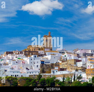 Espagne, Andalousie, province de Cadix, Arcos de la Frontera, un Pueblo Blanco, village blanc Banque D'Images