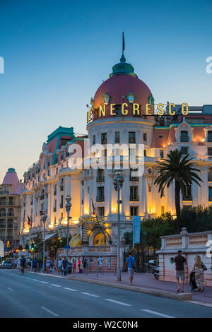 Le Hôtel Negresco, Promenade des Anglais, Nice, Alpes-Maritimes, Provence-Alpes-Côte d'Azur, d'Azur, France Banque D'Images