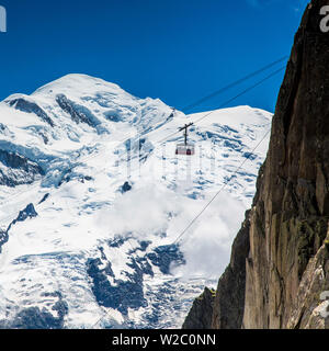 En face de Mt. Blanc de Mt. Le Brévent, Chamonix, Haute Savoie, Rhone Alpes, France Banque D'Images