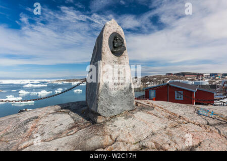 Le Groenland, baie de Disko, Ilulissat, Knud Rasmussen Memorial