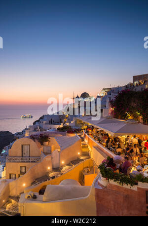 Oia, Santorin (thira), îles Cyclades, Grèce Banque D'Images