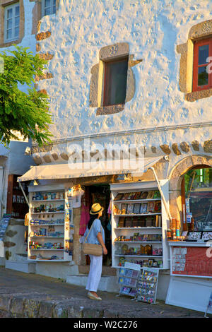 Boutique touristique à Chora, Patmos, Dodécanèse, îles grecques, Grèce, Europe Banque D'Images