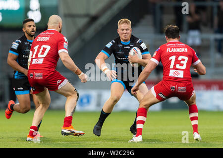 4 JUILLET 2019 , Stade AJ Bell, Salford, Angleterre ; Betfred Super League, Round 21, Salford Red Devils vs Huddersfield Giants ; Oliver Wilson (36) de Huddersfield Giants Crédit : Richard Long/News Images Banque D'Images