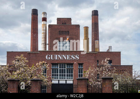 L'Irlande, Dublin, Brasserie Guinness, panneau extérieur Banque D'Images