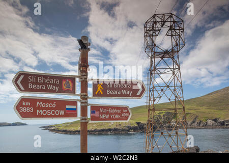 L'Irlande, dans le comté de Cork, Péninsule de Beara, anneau de Beara, Garinish, Dursey Island Tour de Téléphérique Banque D'Images