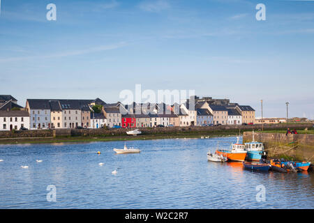 L'Irlande, dans le comté de Galway, Galway City, port buidlings de la Claddagh Banque D'Images