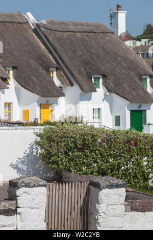 L'Irlande, le comté de Waterford, Dunmore East, cottage traditionnel détail
