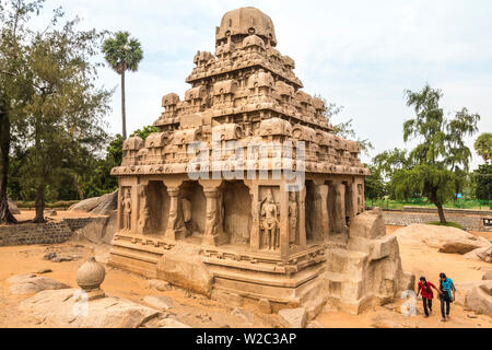 Temple, Mamallapuram, Tamil Nadu, Inde Banque D'Images