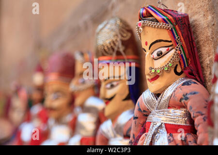 L'Inde, Rajasthan, Jaisalmer, Jaisalmer Fort, marionnettes du Rajasthan traditionnel Banque D'Images