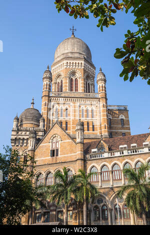 L'Inde, Maharashtra, Mumbai, Brihan Mumbai Mahanagarpalika - bureaux du gouvernement, en face de la Gare Chhatrapati Shivaji Banque D'Images