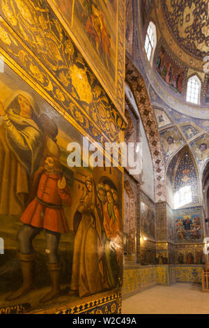 L'Iran, au centre de l'Iran, Ispahan, Bethléem Eglise arménienne, de l'intérieur Banque D'Images