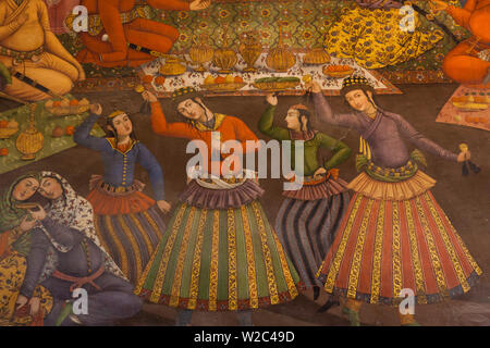 L'Iran, au centre de l'Iran, Ispahan, Musée des Arts Décoratifs, wall mural Banque D'Images