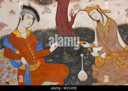 L'Iran, au centre de l'Iran, Ispahan, Musée des Arts Décoratifs, wall mural Banque D'Images