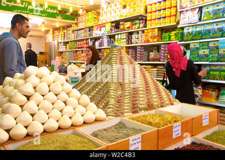 Spice Shop, le quartier musulman, Jérusalem, Israël, Moyen-Orient, Banque D'Images
