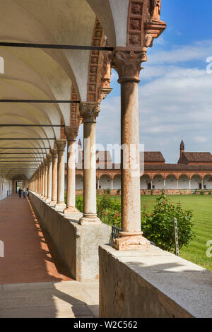 Le monastère de Certosa di Pavia, Lombardie, Italie Banque D'Images