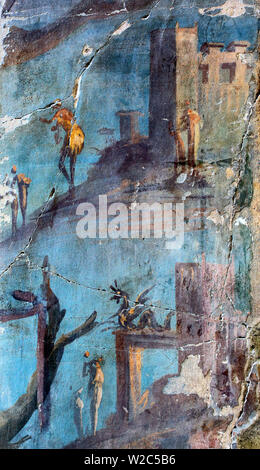 Peinture murale, villa Oplontis, Torre Annunziata, Campanie, Italie Banque D'Images