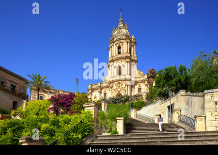 Cathédrale de San Giorgio, Modica, Sicile, Italie Banque D'Images