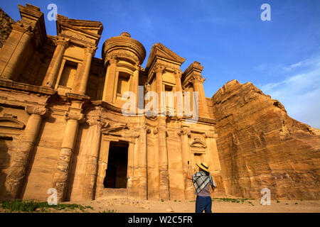 Le monastère, Petra, Jordanie, Moyen-Orient (MR) Banque D'Images