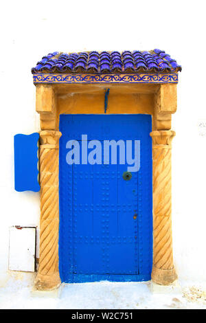 Porte décorative traditionnelle marocaine, Rabat, Maroc, Afrique du Nord Banque D'Images