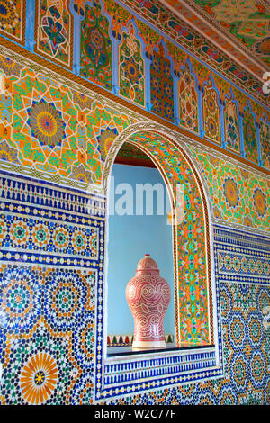 Détails de l'intérieur de l'Hôtel Continental, Tanger, Maroc, Afrique du Nord Banque D'Images