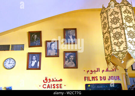 L'intérieur du cinéma Rif, Grand Socco, Tanger, Maroc, Afrique du Nord Banque D'Images
