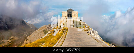 Le Monténégro, le parc national de Lovcen, mausolée de Njegos Banque D'Images