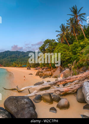 La Malaisie, Pahang, Pulau Tioman Tioman Island), (baie de Salang Salang, Kampung (village) de Salang Banque D'Images