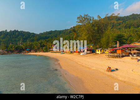 La Malaisie, Pahang, Pulau Tioman Tioman Island), (baie de Salang Salang, Kampung (village) de Salang Banque D'Images