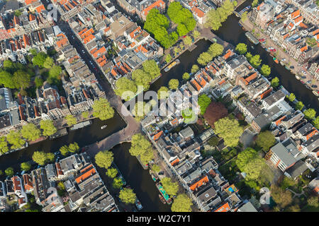 Vue aérienne d'Amsterdam, Hollande, Pays-Bas Banque D'Images