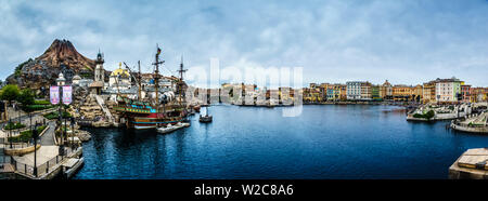 Tokyo, Japon - 9 mai 2019 : Tokyo Disney Sea est un parc à thème fantasy à Tokyo Disney Resort. Inspiré par les mythes et légendes de la mer. Banque D'Images