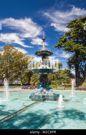 Nouvelle Zélande, île du sud, Christchurch, jardins botaniques, fontaine Banque D'Images