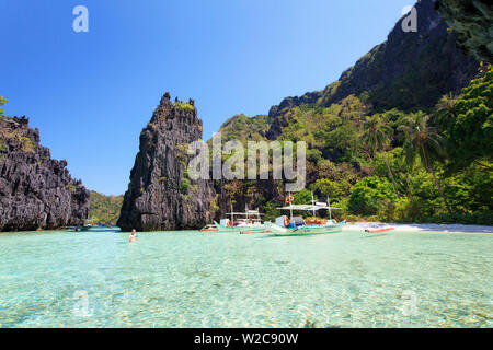 Philippines, Palawan, El Nido, Matinloc Hidden Lagoon Island, Banque D'Images