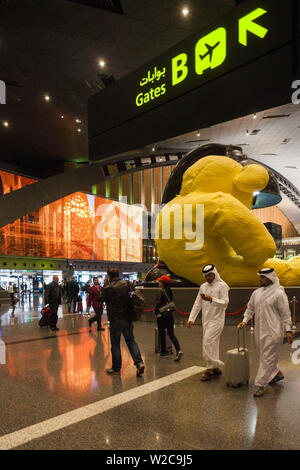 Qatar, Doha, Doha-Hamad Aéroport International, ouvert depuis 2014, des boutiques duty-free area Banque D'Images