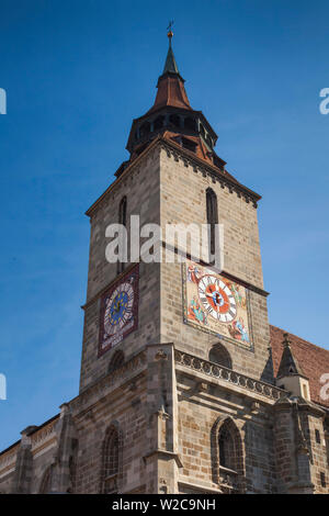 La Roumanie, la Transylvanie, Brasov, l'Église Noire, matin Banque D'Images