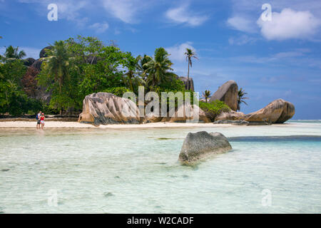 Anse Source d'argent beach, La Digue, Seychelles Banque D'Images