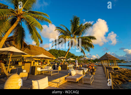 Le domaine de l'Orangeraie hôtel, La Digue, Seychelles Banque D'Images