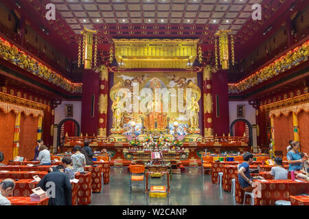 Buddha Tooth Relic Temple, Chinatown, Singapour Banque D'Images