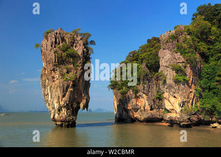 La Thaïlande, la province de Krabi, Ao Phang-Nga (la baie de Phang-Nga), James Bond Island (Ko Khao Phing Kan) Banque D'Images